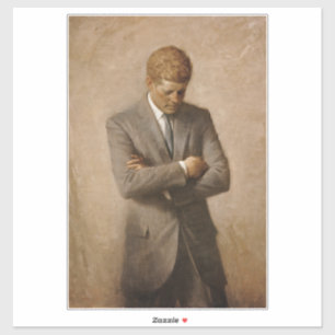 John Kennedy Portrait des Präsidenten der USA Aufkleber