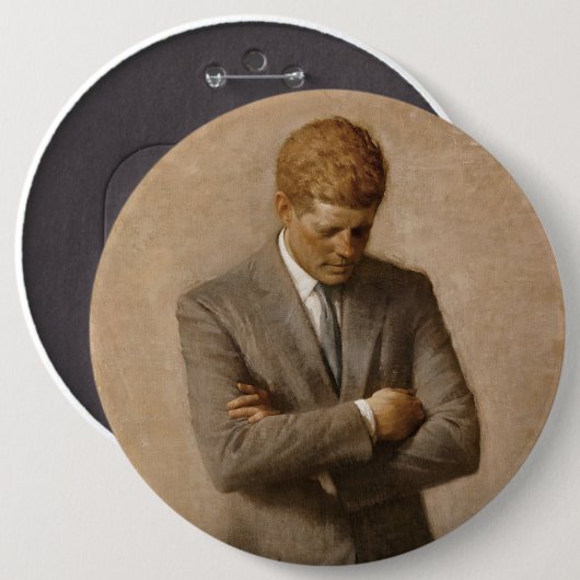 John Kennedy Portrait des Präsidenten der USA Button (Vorne & Hinten)