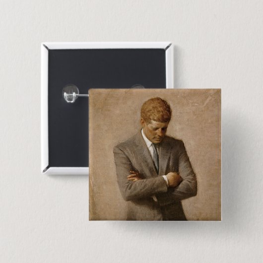 John Kennedy Portrait des Präsidenten der USA Button (Vorne & Hinten)