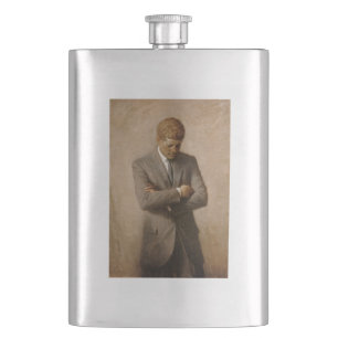 John Kennedy Portrait des Präsidenten der USA Flachmann