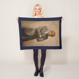 John Kennedy Portrait des Präsidenten der USA Fleecedecke