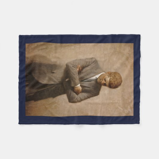John Kennedy Portrait des Präsidenten der USA Fleecedecke (Vorderseite (Horizontal))