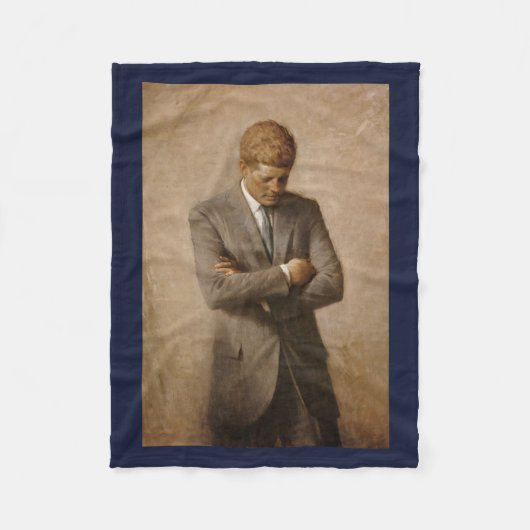 John Kennedy Portrait des Präsidenten der USA Fleecedecke (Vorderseite)