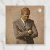 John Kennedy Portrait des Präsidenten der USA Geschenkanhänger (Rückseite)