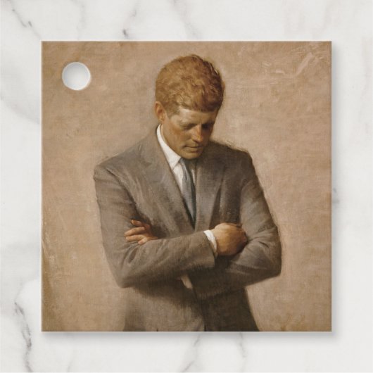 John Kennedy Portrait des Präsidenten der USA Geschenkanhänger (Vorderseite)