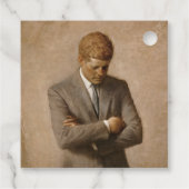 John Kennedy Portrait des Präsidenten der USA Geschenkanhänger (Rückseite)