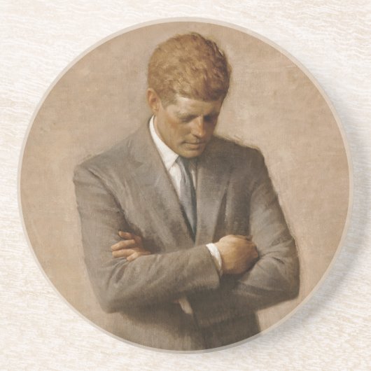 John Kennedy Portrait des Präsidenten der USA Getränkeuntersetzer (Vorne)
