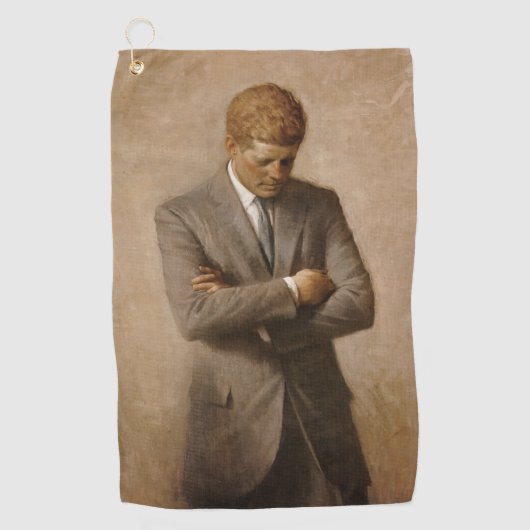 John Kennedy Portrait des Präsidenten der USA Golfhandtuch (Vorderseite)
