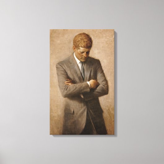 John Kennedy Portrait des Präsidenten der USA Leinwanddruck (Vorderseite)