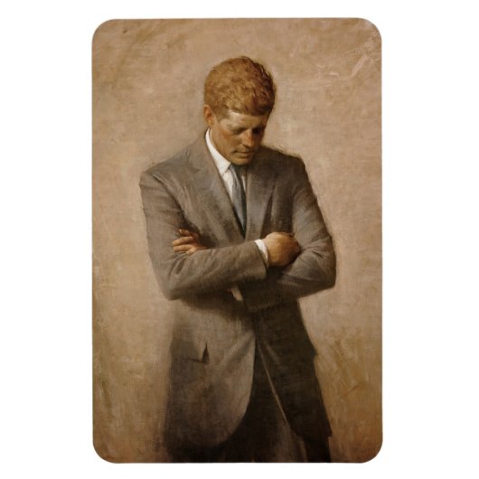 John Kennedy Portrait des Präsidenten der USA Magnet (Vertikal)