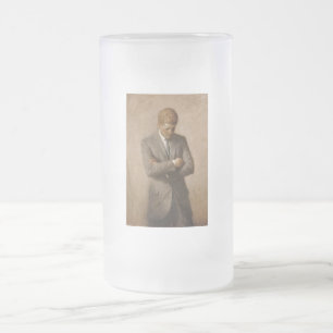 John Kennedy Portrait des Präsidenten der USA Mattglas Bierglas