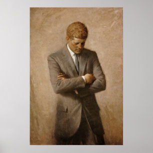 John Kennedy Portrait des Präsidenten der USA Poster