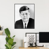 John Kennedy Portrait des Präsidenten der USA Poster (Heimbüro)