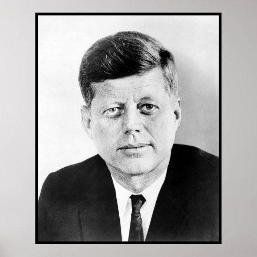 John Kennedy Portrait des Präsidenten der USA Poster (Vorne)
