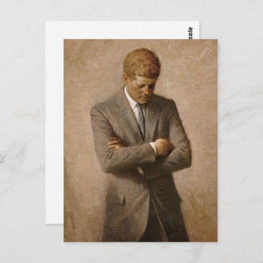 John Kennedy Portrait des Präsidenten der USA Postkarte (Vorne/Hinten)