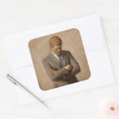 John Kennedy Portrait des Präsidenten der USA Quadratischer Aufkleber (Umschlag)