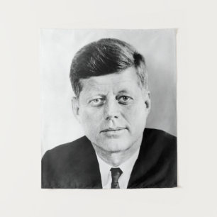 John Kennedy Portrait des Präsidenten der USA Wandteppich