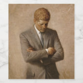 John Kennedy Portrait des Präsidenten der USA Weinetikett (Einzelnes Label)