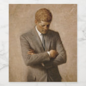 John Kennedy Portrait des Präsidenten der USA Weinetikett (Einzelnes Label)
