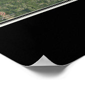 John Kerr Lake Virginia - North Carolina Satellite Poster (Ecke)