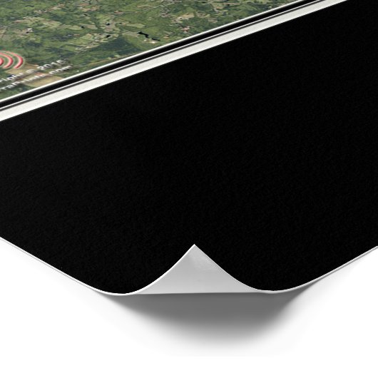 John Kerr Lake Virginia - North Carolina Satellite Poster (Ecke)