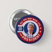 John Kerry für Präsidenten 2016 Button (Vorne & Hinten)