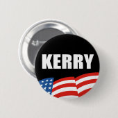 JOHN KERRY-Wahl-Gang Button (Vorne & Hinten)