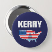 JOHN KERRY-Wahl-Gang Button (Vorne & Hinten)