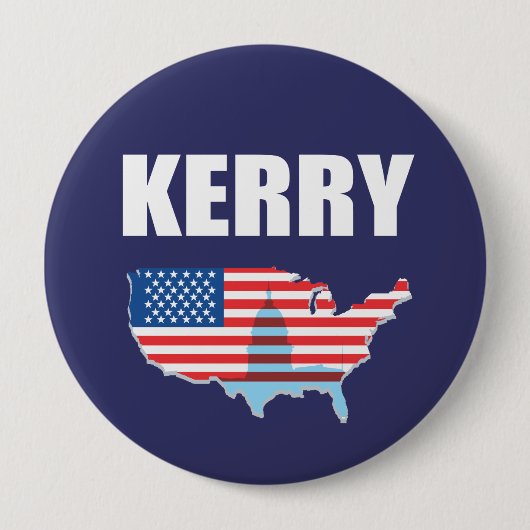 JOHN KERRY-Wahl-Gang Button (Vorderseite)