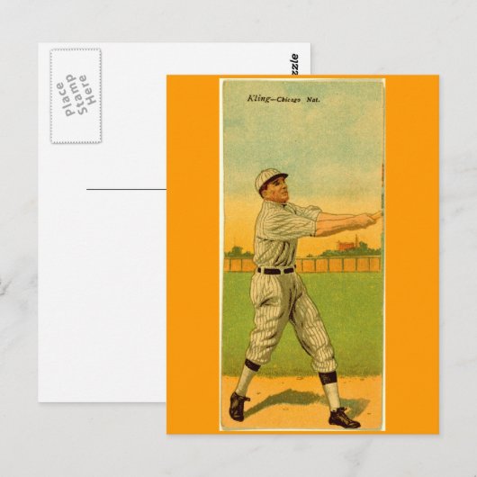 John Kling, Chicago Cubs Postkarte (Vorne/Hinten)