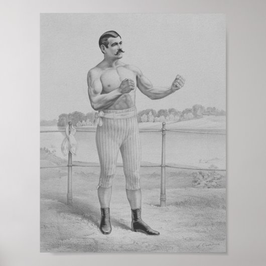John L. Sullivan - Bare-Knuckle Boxer Poster (Vorne)