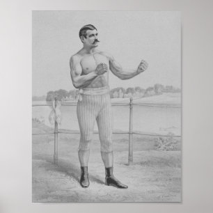 John L. Sullivan - Bloß-Knöchel Boxer Poster