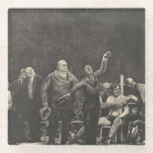 John L. Sullivan - George Bellows Glasuntersetzer (Vorderseite)