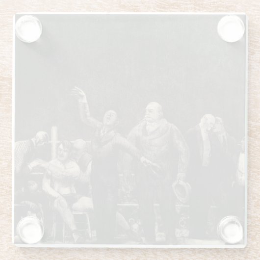 John L. Sullivan - George Bellows Glasuntersetzer (Rückseite)