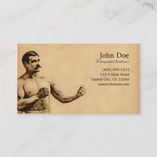 John L. Sullivan Visitenkarte (Vorderseite)