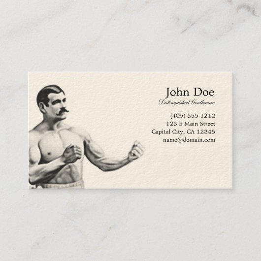 John L. Sullivan Visitenkarte (Vorderseite)
