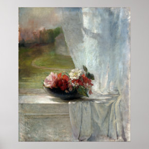 John La Farge Blume auf einer Fensterkante Poster