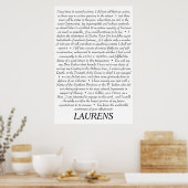 John Laurens Quotations Poster (Küche)
