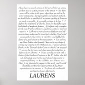 John Laurens Quotations Poster (Vorne)