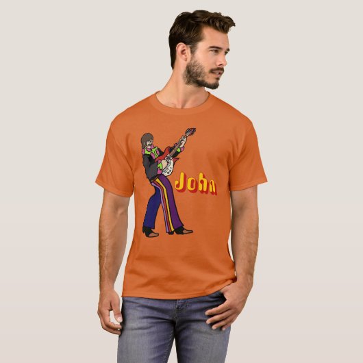 John Lennon Yellow Submarine character plays guita T-Shirt (Vorne ganz)