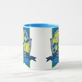 John Letter J Wappen Blue Green Name bedeutet Tass Tasse (Zentrum)