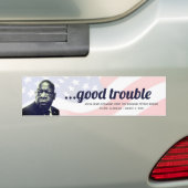 John Lewis Foto "Good Trouble" Zitat Edmund Autoaufkleber (Auf Auto)