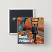 John Lewis Good Trouble Bridge Crossing Button (Vorne & Hinten)