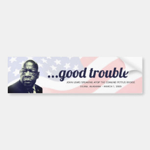 John Lewis "Good Trouble" Foto Edmund Autoaufkleber
