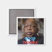 John Lewis Good Trouble Magnet (Vorderseite/Rückseite)