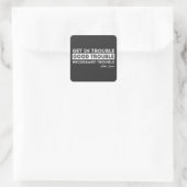 John Lewis - Good Trouble Quote Quadratischer Aufkleber (Tasche)