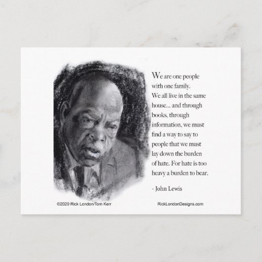 John Lewis & Quote Schönes Portrait Postkarte (Vorderseite)