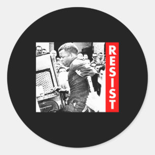 John Lewis - Resist Runder Aufkleber