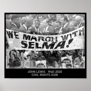 John Lewis - Symbol für Zivile Rechte Poster