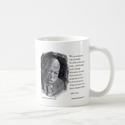 John Lewis & Zitat Schönes Porträt  Kaffeetasse (Rechts)
